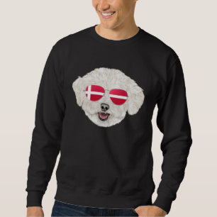 Danish Flag Bichons Frise Dog Denmark Pocket Sweatshirt