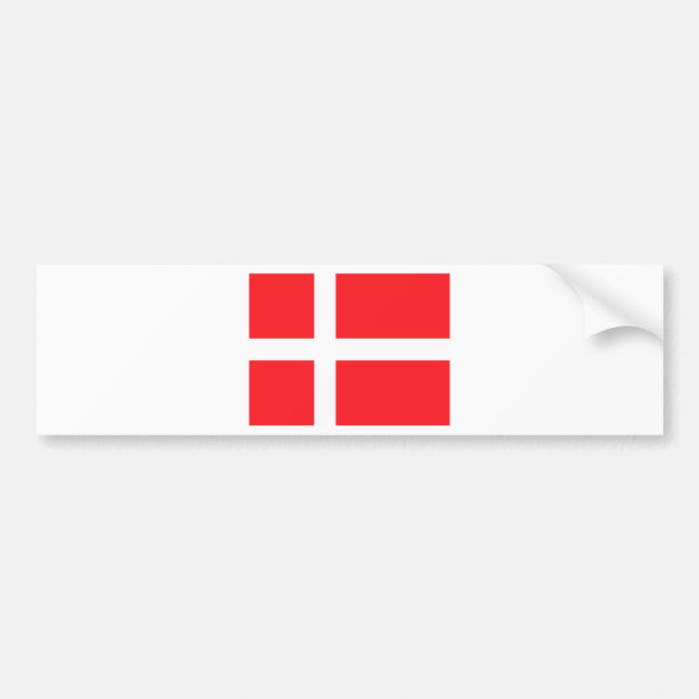 Danish Flag Bumper Sticker (Front)