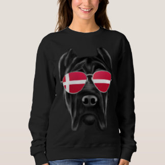 Danish Flag Cane Corso Dog Denmark Pocket Sweatshirt