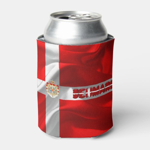Danish flag_coat of arms   can cooler