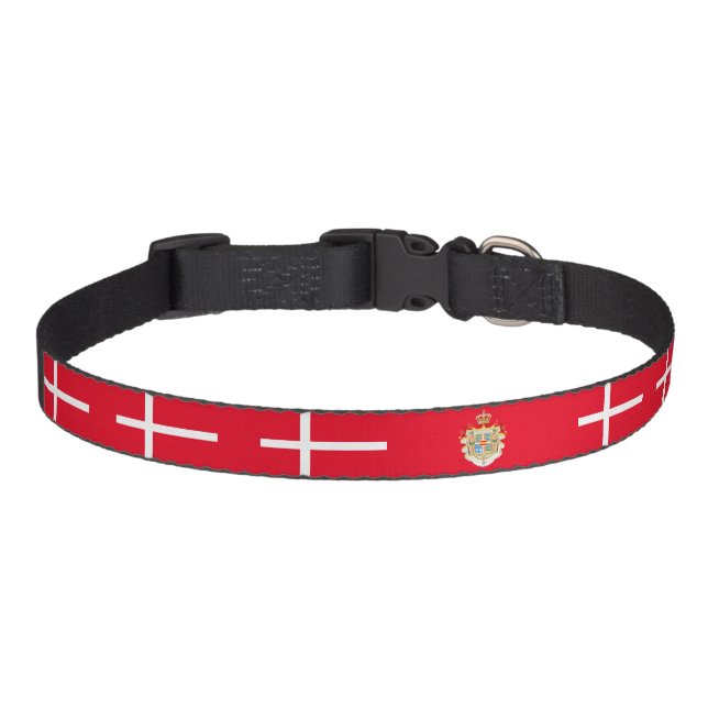 Danish flag-Coat of arms Pet Collar (Front)