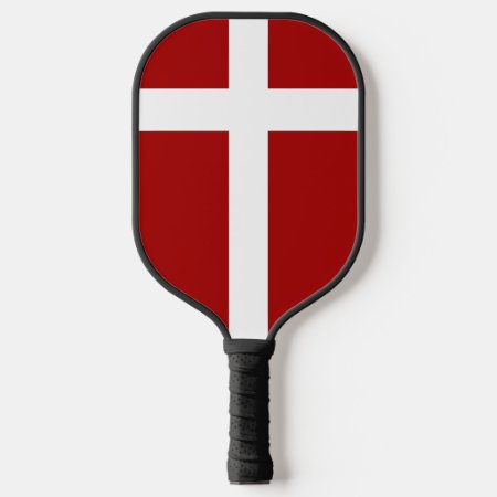 Danish Flag-coat Of Arms Pickleball Paddle