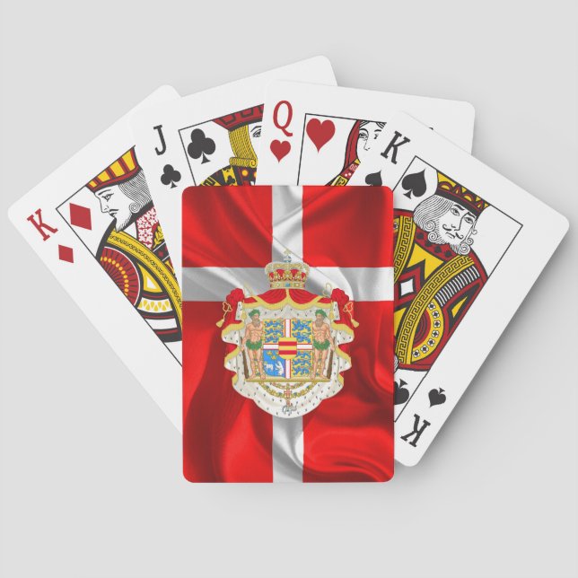 Danish flag-Coat of arms Poker Cards (Back)