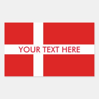 Danish Flag Custom Stickers For Denmark by iprint at Zazzle