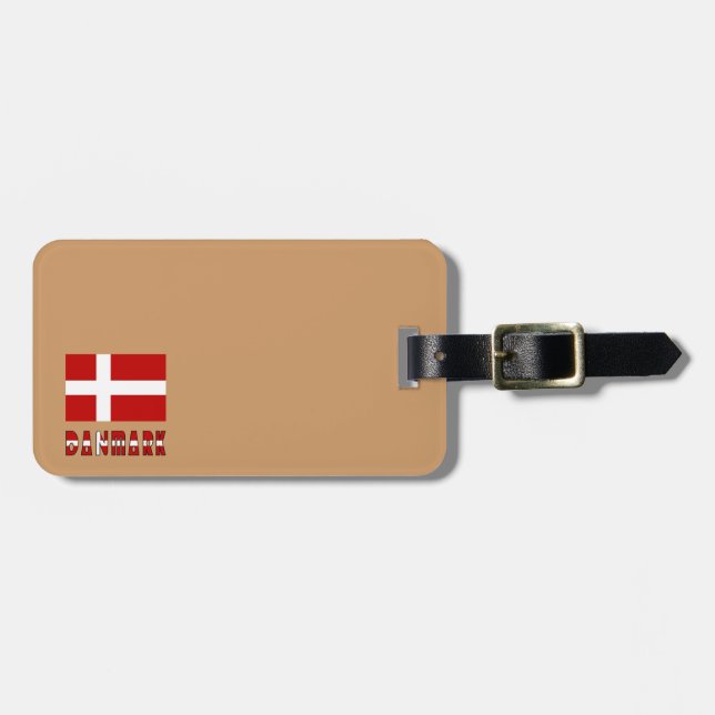 Danish Flag Danmark Dannebrog Luggage Tag (Front Horizontal)