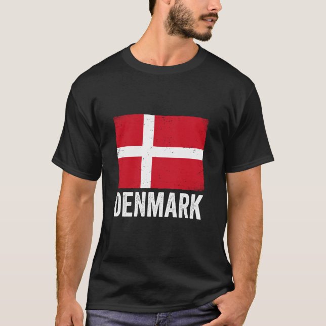 Danish Flag Denmark 1 T-Shirt (Front)