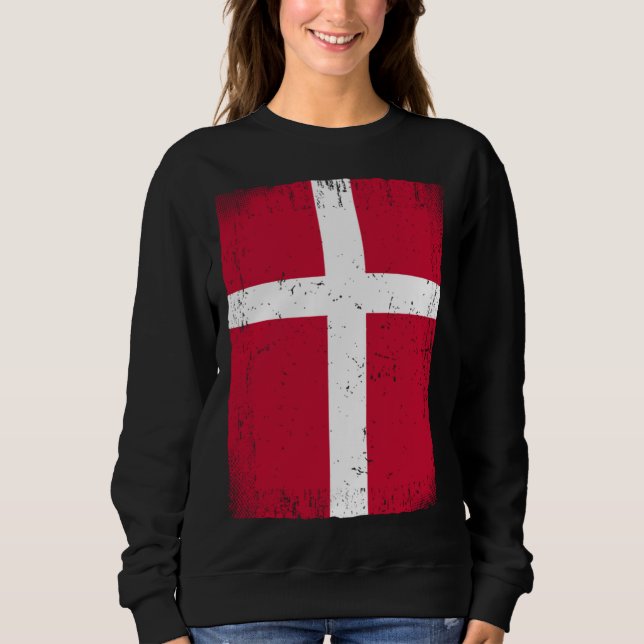 Danish Flag Denmark Sweatshirt (Front)