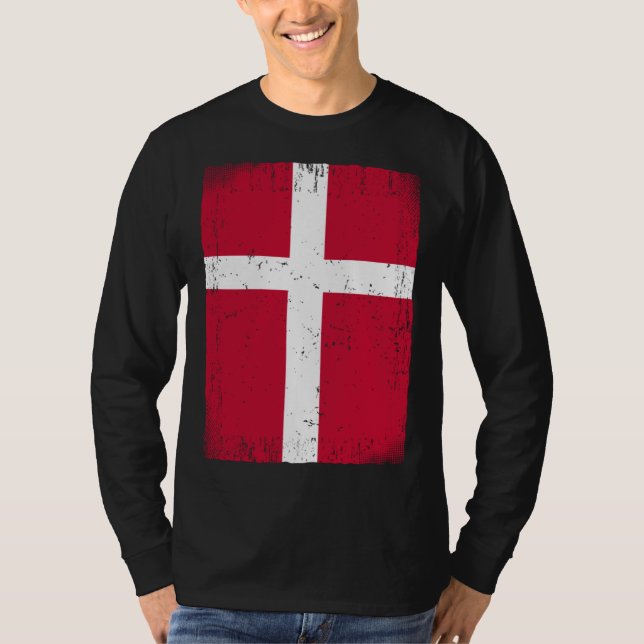 Danish Flag Denmark T-Shirt (Front)
