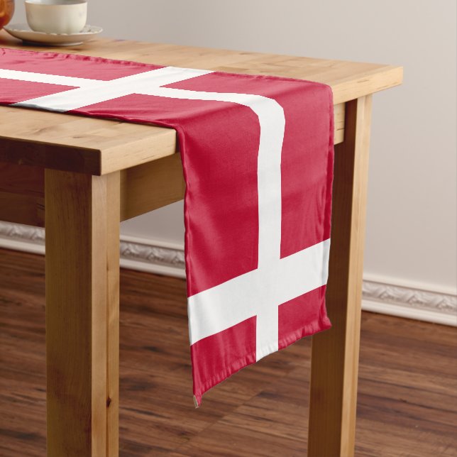 Danish Flag & Denmark travel, holiday/sport fans Short Table Runner (In Situ)