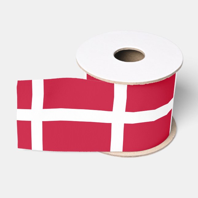 Danish Flag & Denmark travel, holiday/sports Grosgrain Ribbon (Spool)