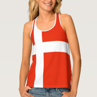 Danish flag designs tank top