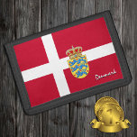 Danish flag fashion, Denmark patriots / sports Trifold Wallet<br><div class="desc">WALLETS: Denmark & Danish Flag fashion - love my country,  travel gifts,  grandpa birthday,  national patriots / sports fans</div>