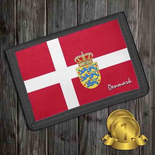 Danish flag fashion Denmark patriots  sports Trifold Wallet