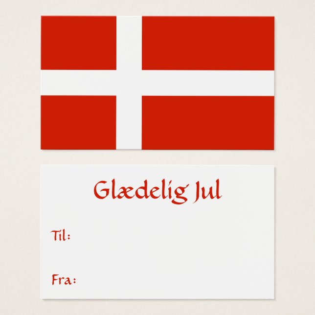 Danish Flag Gift Tag (Front & Back)