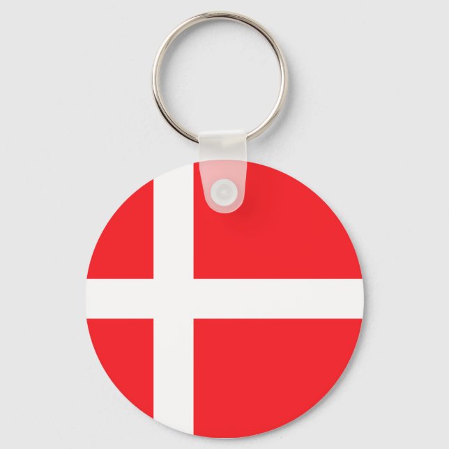 Danish Flag Keychain (Front)