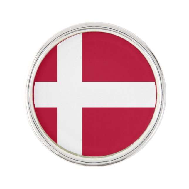 Danish Flag Lapel Pin (Front)