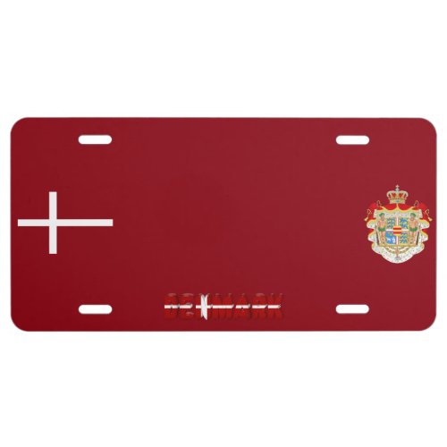Danish flag license plate