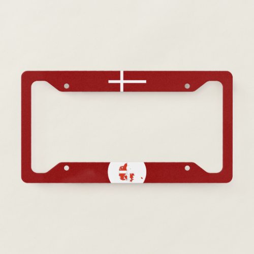 Danish flag license plate frame