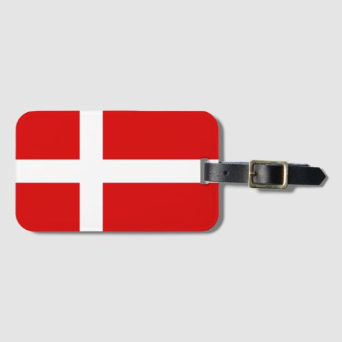 Danish flag luggage tags for bags and suitcases