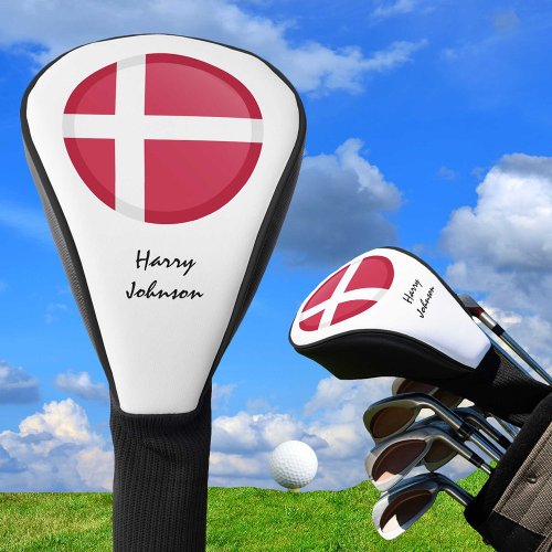 Danish Flag  Monogrammed Golf Clubs Covers