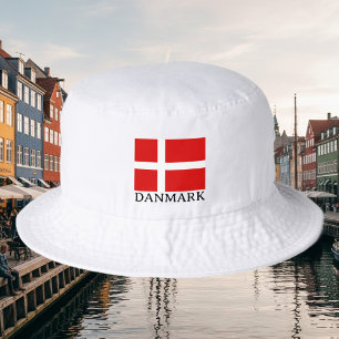 Danish flag of Denmark custom bucket hat