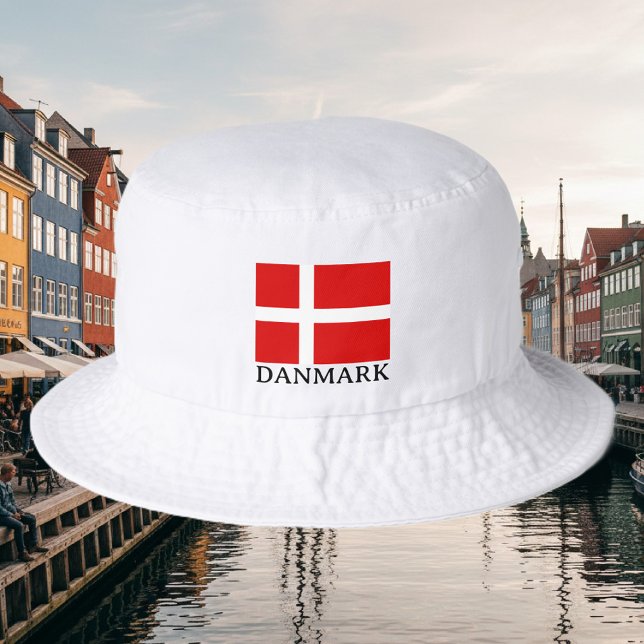 Danish flag of Denmark custom bucket hat (Denmark hat)