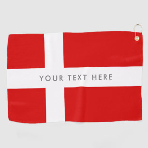 Danish flag of Denmark custom golfing gift Golf Towel