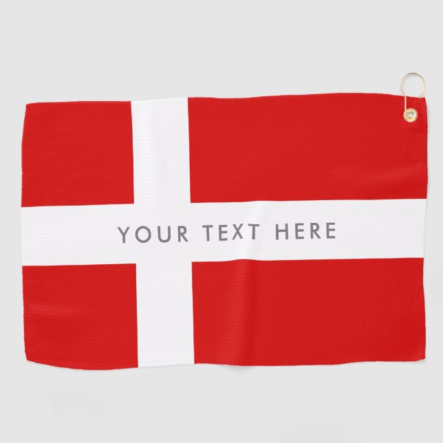 Danish flag of Denmark custom golfing gift Golf Towel (Horizontal)