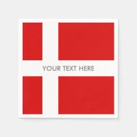 Danish flag of Denmark custom party napkins