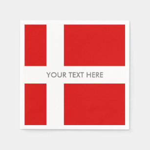 Danish flag of Denmark custom party napkins