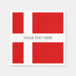 Danish flag of Denmark custom party napkins