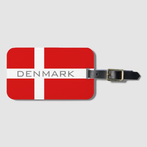 Danish flag of Denmark custom travel luggage Luggage Tag