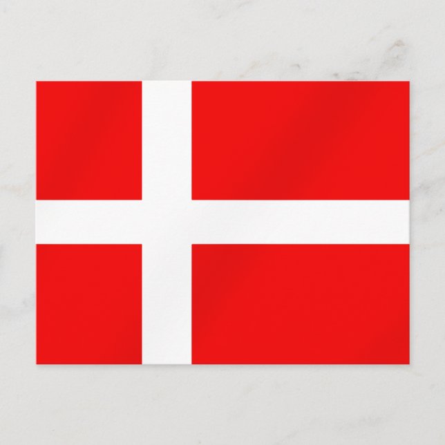 Danish flag of Denmark for Danes Postcard (Front)