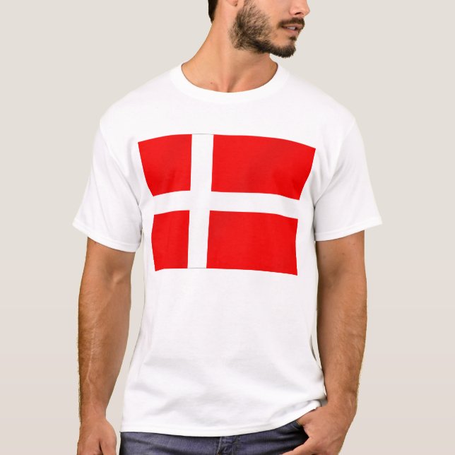 Danish flag of Denmark for Danes T-Shirt (Front)
