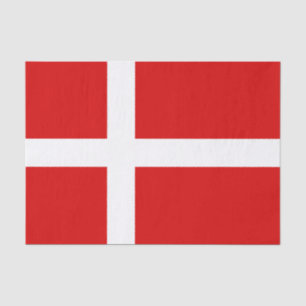 Danish flag of Denmark wrapping tissue paper