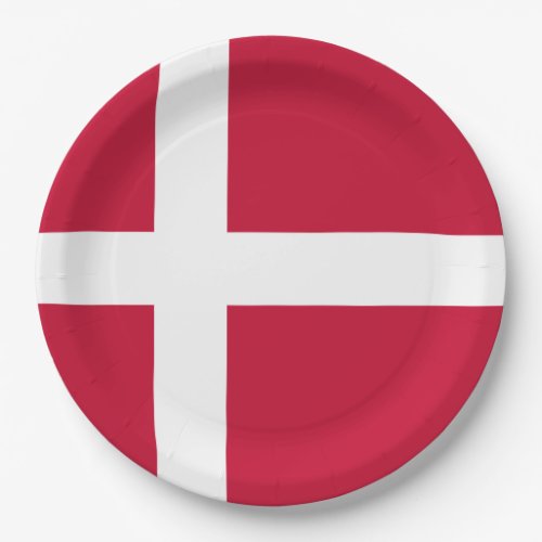 Danish Flag Paper Plates