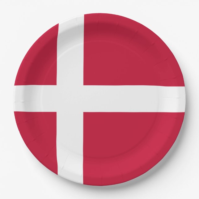 Danish Flag Paper Plates (Front)