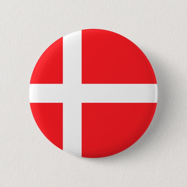 Danish Flag Pinback Button (Front)