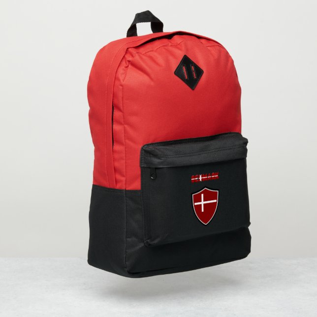 Danish flag port authority® backpack (Left Corner)