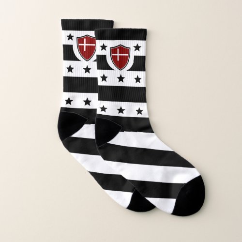 Danish flag  socks