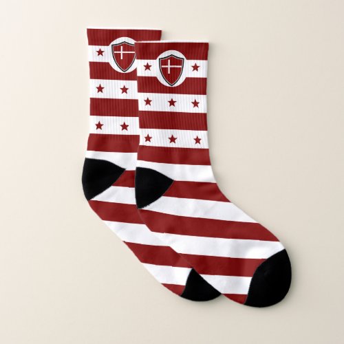 Danish flag  socks