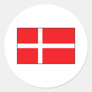 Danish Flag T-shirts and Gifts Classic Round Sticker