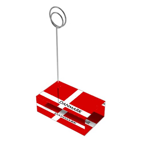 Danish flag table place card holders for wedding