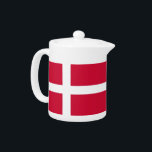 Danish Flag Teapot<br><div class="desc">Add a touch of Danish pride to your tea time with our exclusive teapot featuring the flag of Denmark! Crafted with meticulous attention to detail, this teapot is more than just a functional kitchen item; it’s a celebration of Denmark’s heritage and cultural pride. The vibrant design prominently displays the iconic...</div>