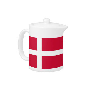Danish Flag Teapot
