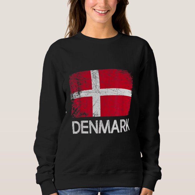 Danish Flag Vintage Sweatshirt (Front)
