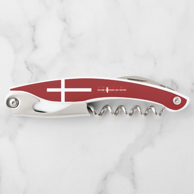 Danish flag waiter's corkscrew (Front)