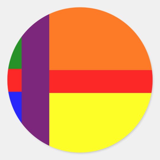 Danish Gay Pride Flag Classic Round Sticker