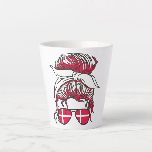 Danish girl design latte mug