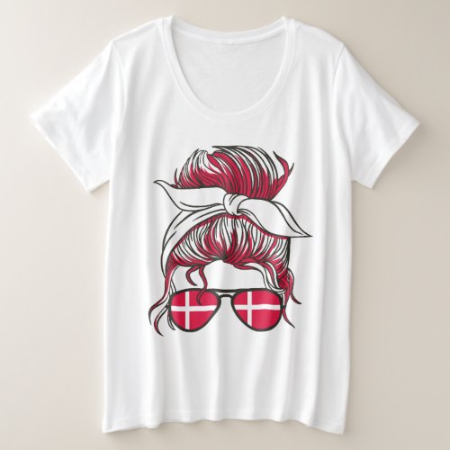 Danish girl design plus size T_Shirt
